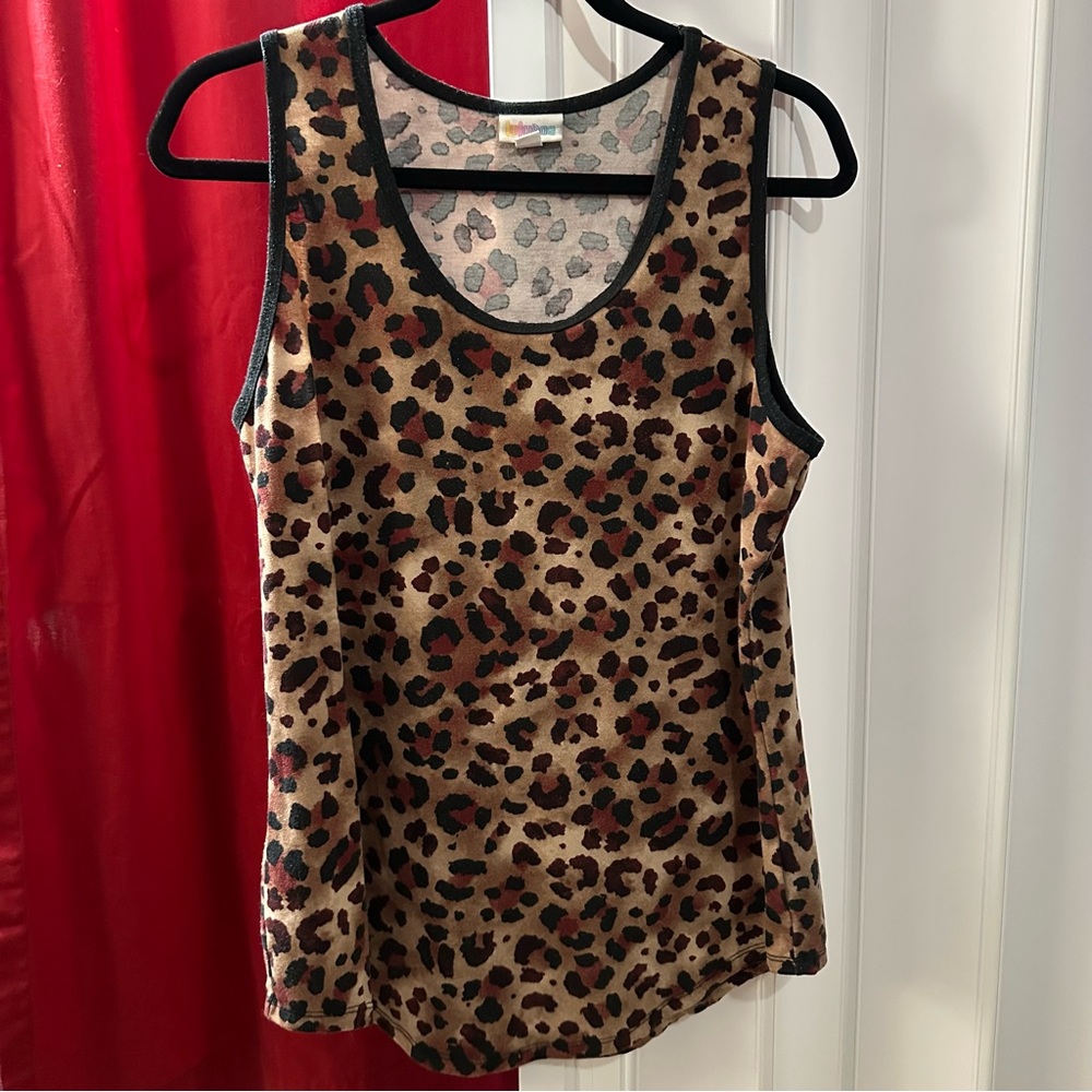Leopard Print Sleeveless Top Lularoe